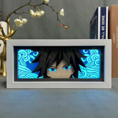 Anime Decoration Light Box Giyu Tomioka Manga Table Lamp for Children'S Room Anime Figure Eyes LED Night Light