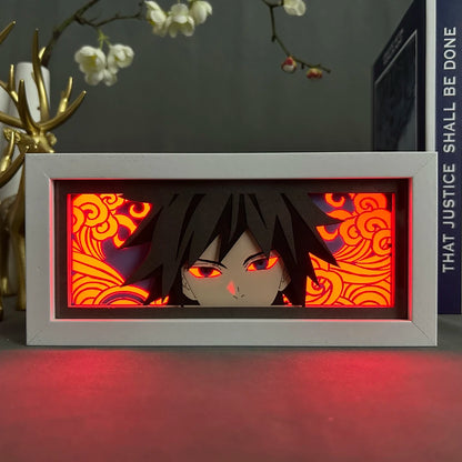 Anime Decoration Light Box Giyu Tomioka Manga Table Lamp for Children'S Room Anime Figure Eyes LED Night Light